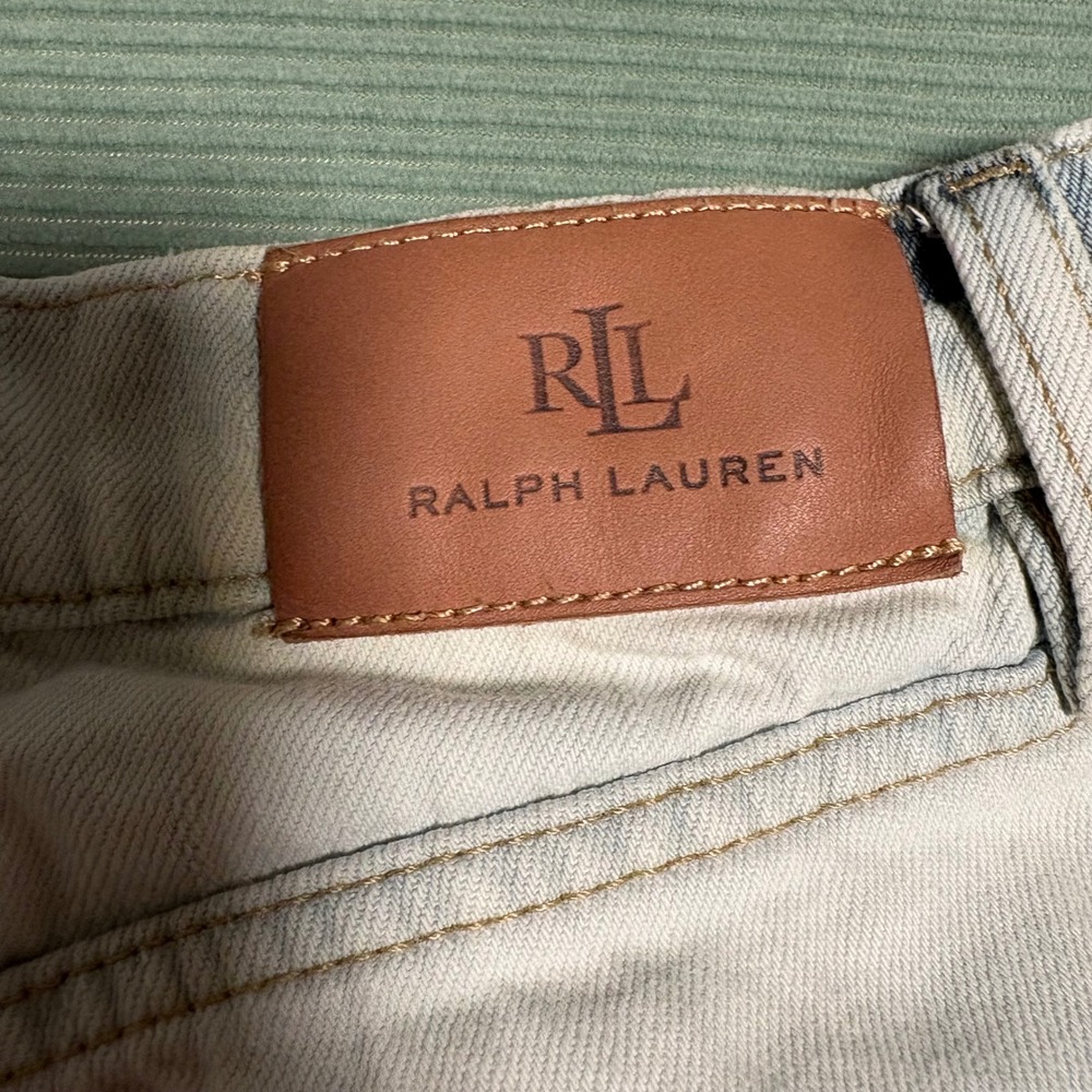 Lauren‎ Ralph Lauren Patchwork Lace Embroidered Light Wash Jeans Womens 0 - Picture 3 of 11